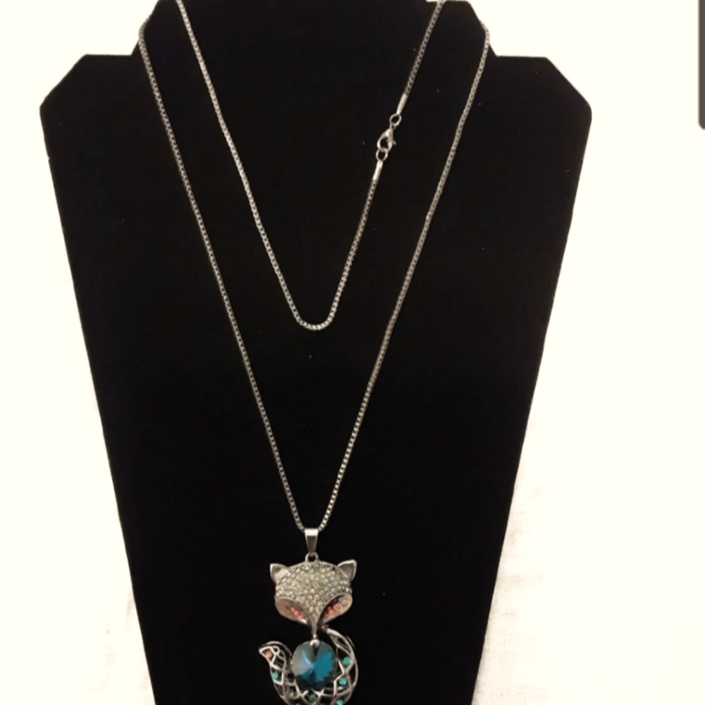 Hello Fox..multi colored pendant